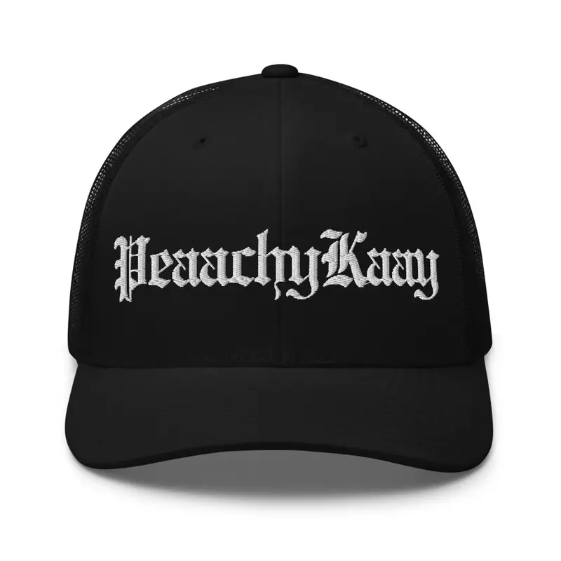 PEAACHYKAAY EMBROIDERED TRUCKER HAT